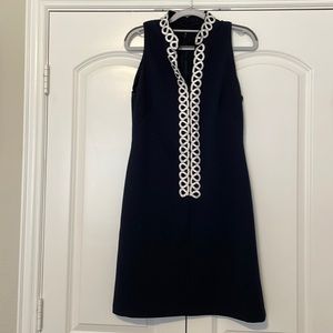 Navy midi dress
